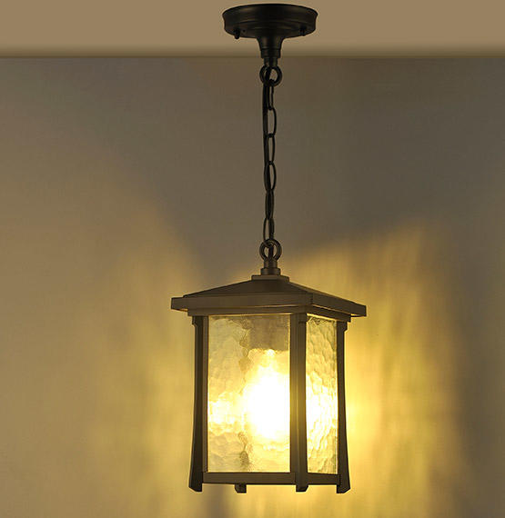 What are the advantages of functional lighting with outdoor ceiling lamps